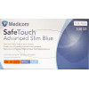 Medicom Рукавички оглядові нітрилові текстуровані, нестерильні  SafeTouch Advanced Slim Blue неопудрені 3 г  - зображення 1