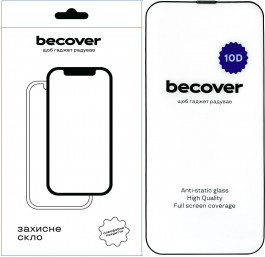   BeCover Захисне скло  для Apple iPhone 13 Pro Max 10D Black (711515)