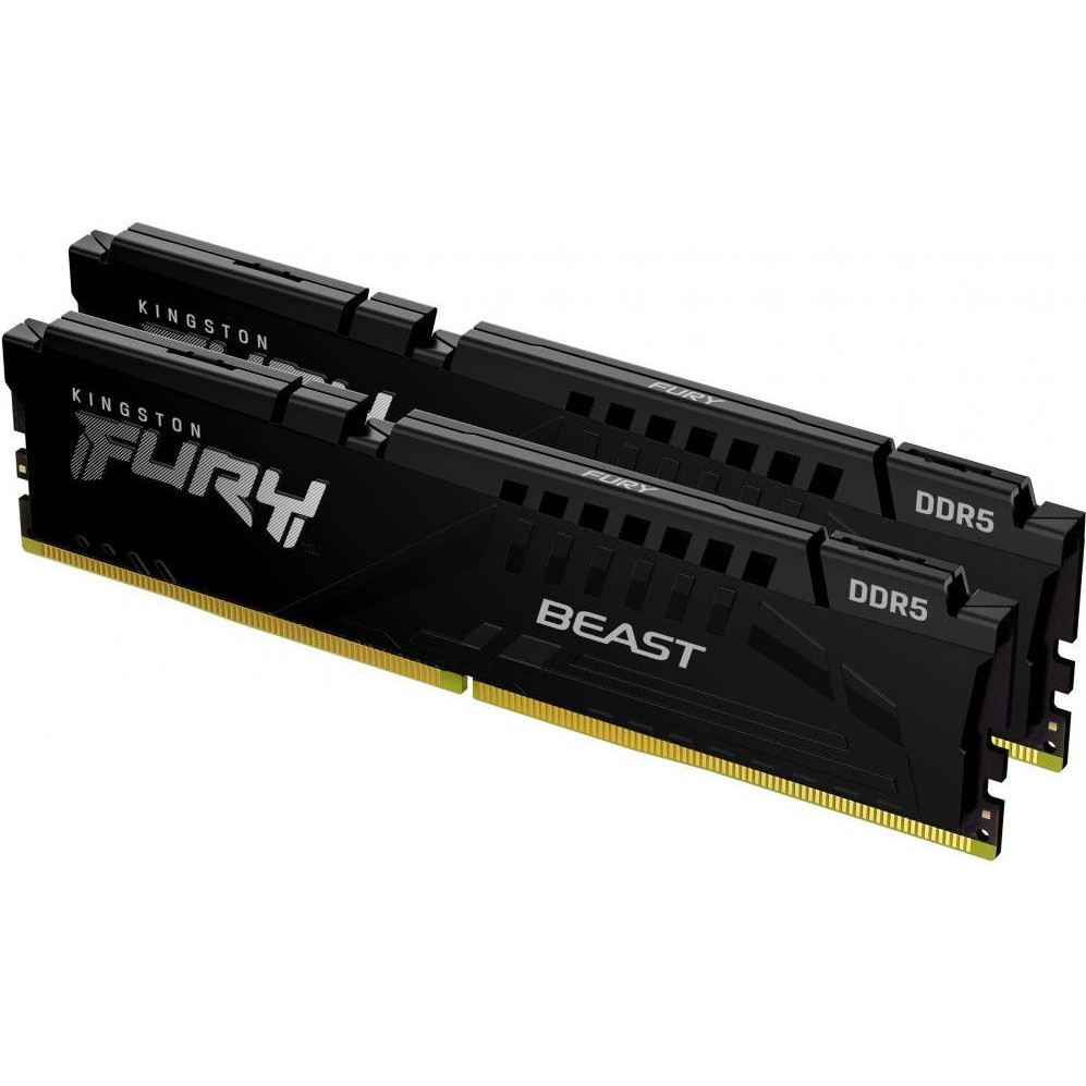 Kingston FURY 32 GB (2x16GB) DDR5 6000 MHz Beast Black (KF560C30BBK2-32) - зображення 1