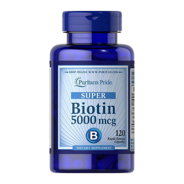 Puritan's Pride Biotin 5000 mcg 120 caps - зображення 1