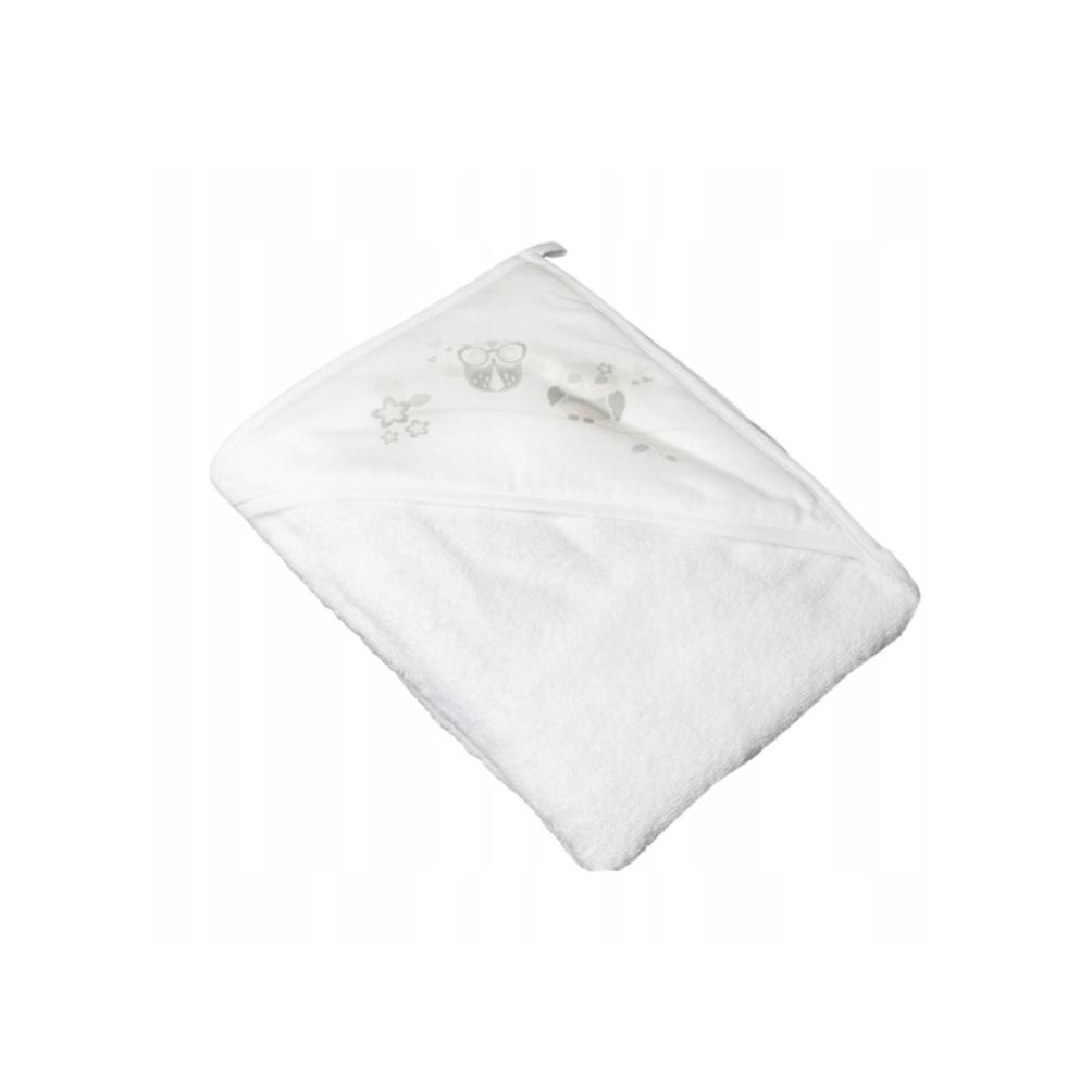 TEGA BABY Рушник з капюшоном  Сова 100х100 см Білий (SO-007-103) (SO-007-103) - зображення 1