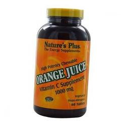   Nature's Plus Витамин С, Аскорбиновая кислота, Orange Juice Vitamin C 1000, Nature's Plus 60таб (36375151)