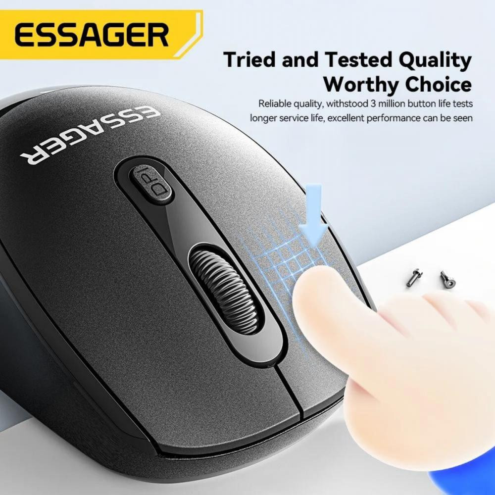 Essager Smart 2.4G Wireless Mouse White (ESBWX-LD02-Z) - зображення 1
