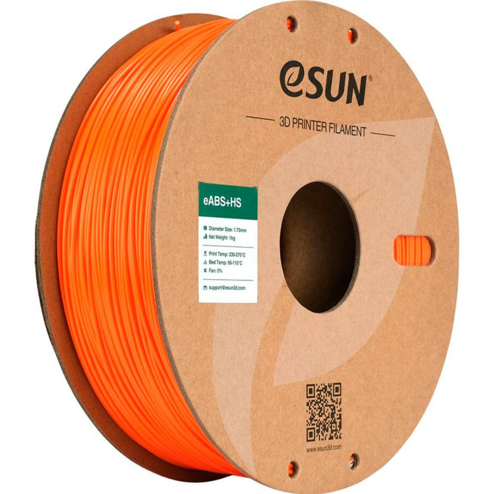 Esun eABS+HS Filament (пластик) для 3D принтера  1кг, 1.75мм, помаранчевий (eABS+HS-175O1) - зображення 1