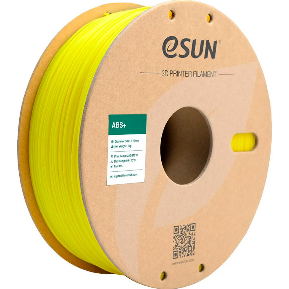 Esun ABS Plus Filament (пластик) для 3D принтера  1кг, 1.75мм, жовтий (ABS+175Y1) - зображення 1