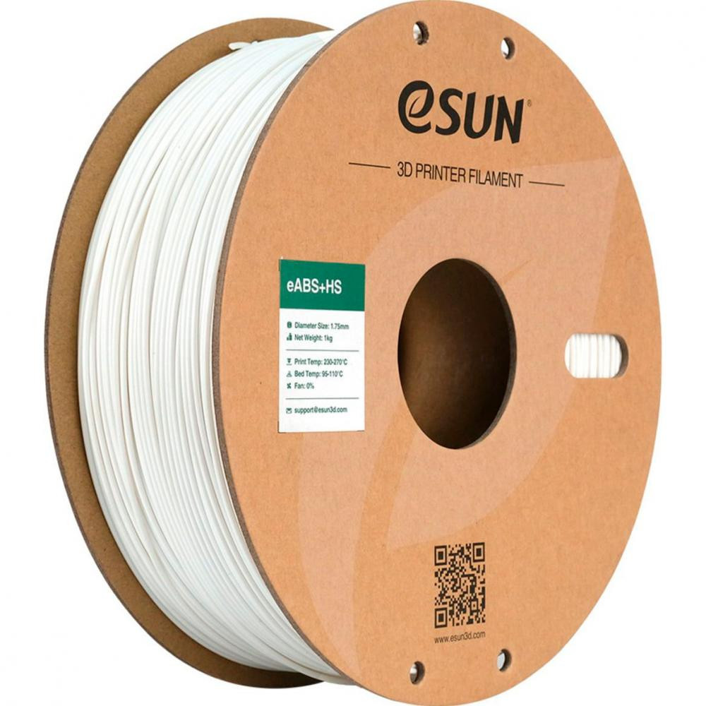 Esun eABS+HS Filament (пластик) для 3D принтера  1кг, 1.75мм, білий (eABS+HS-175W1) - зображення 1