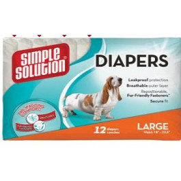 Simple Solution Disposable Diapers - подгузники Симпл Солюшн для собак L (ss10585)