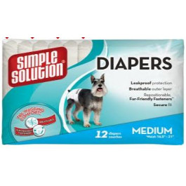 Simple Solution Disposable Diapers - подгузники Симпл Солюшн для собак M (ss10584)