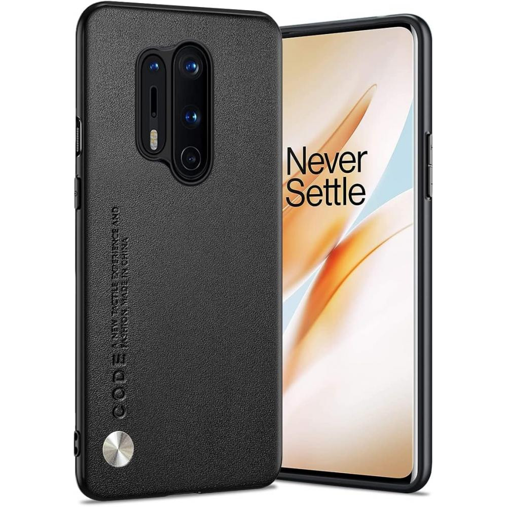 Code Tactile Experience Leather Case для OnePlus 8 Pro Black - зображення 1