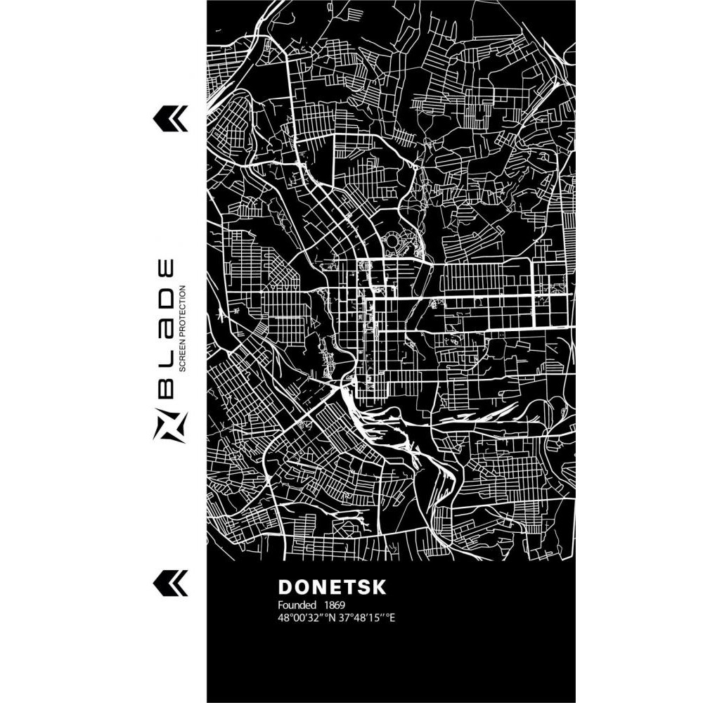 Blade Hydrogel Screen Protection (Print_Plotter) back Cities of Ukraine series Donetsk - зображення 1