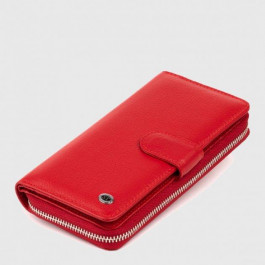  ST Leather Вертикальний місткий гаманець зі шкіри жіночий  19306 Червоний