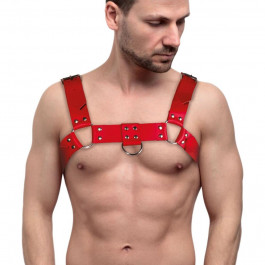   Feral Feelings Чоловічі портупеї з натуральної шкіри  - Bulldog Harness Red (SO9413)