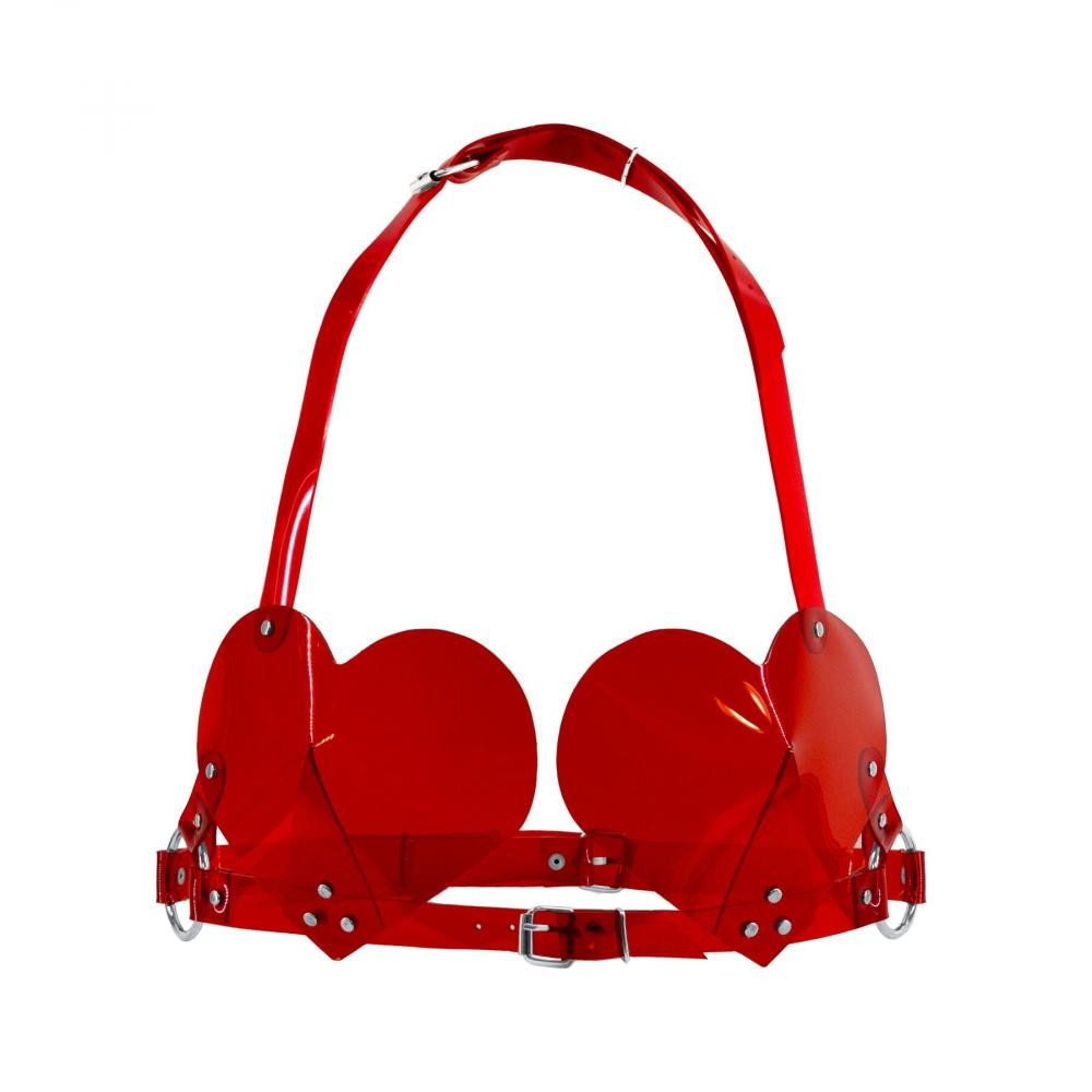 Feral Feelings Hearts Bra Red Trasparent (SO9310) - зображення 1