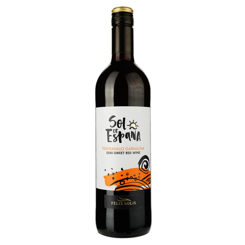 Bolgrad Вино Sol de Espana Tempranillo Garnacha Semi-Sweet напівсолодке червоне 0,75л (8410702001502) - зображення 1