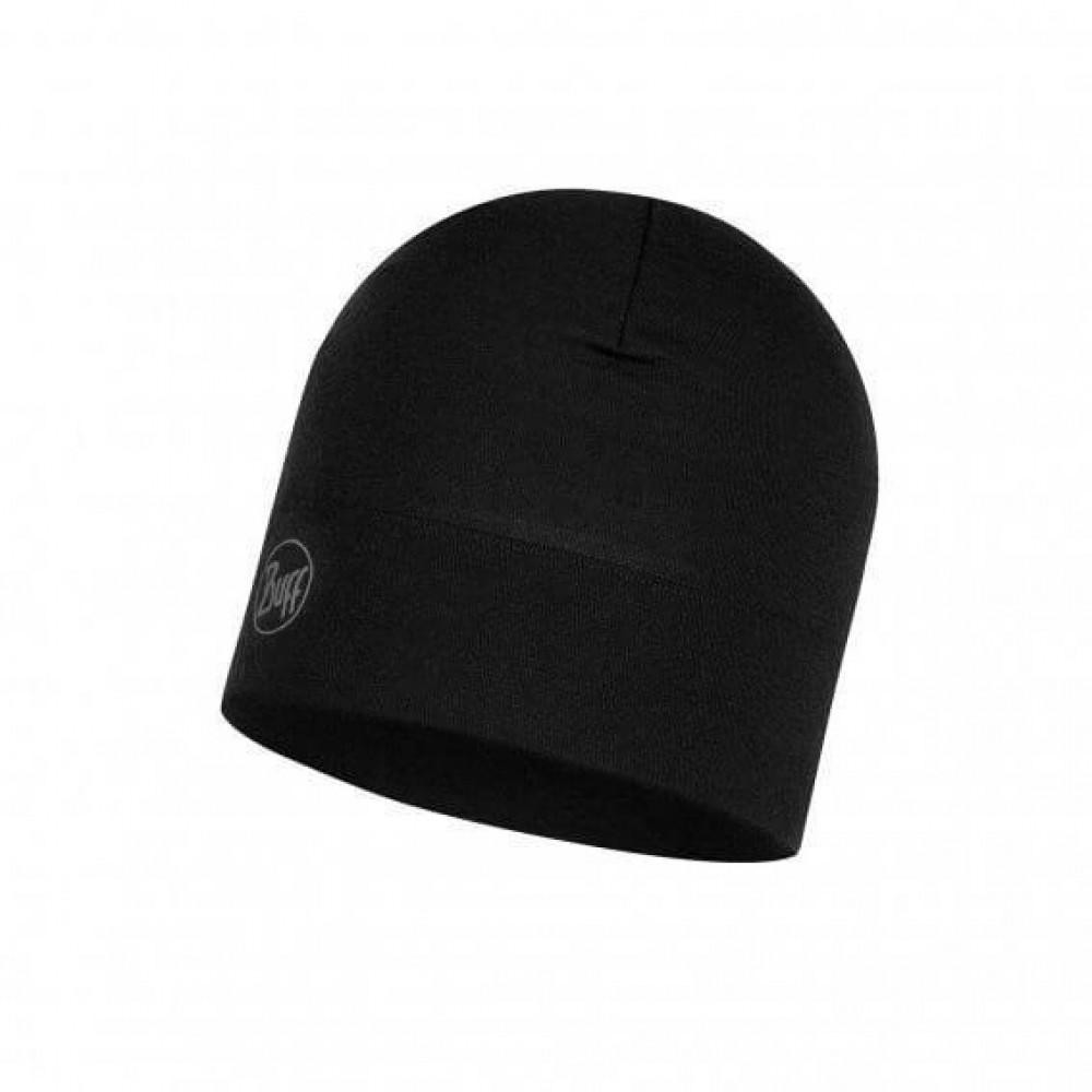 Buff Шапка  Midweight Merino Wool Hat, Solid Black (BU 118006.999.10.00) - зображення 1