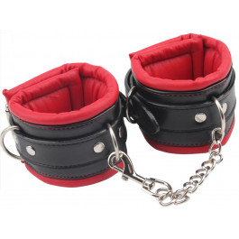   Chisa Novelties Behave! Luxury Fetish Super Soft Cuffs, чорно-red (759746963758)