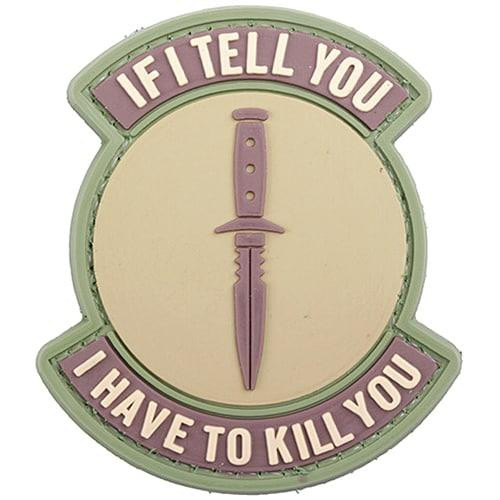 GFC Tactical 3D патч If I Tell You I Have to Kill You - койот (1152203526(GFT-30-006396)) - зображення 1