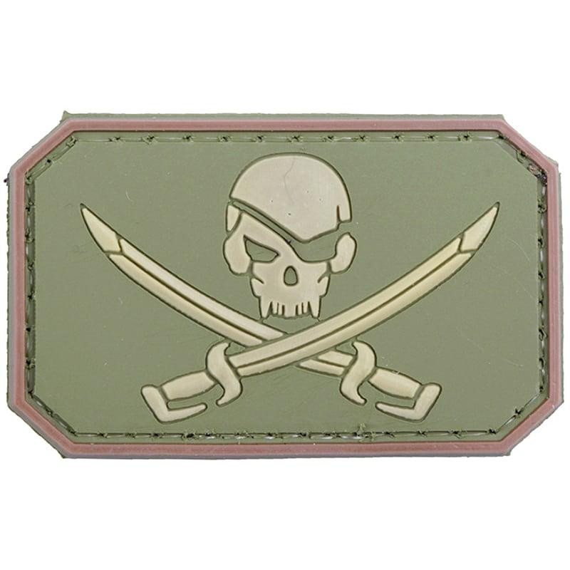 GFC Tactical Нашивка 3D Pirate Skull - оливкова (1152203506(GFT-30-006376)) - зображення 1