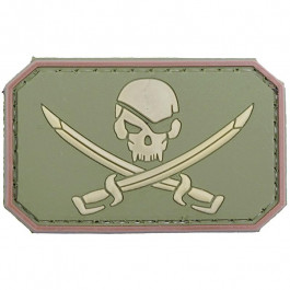   GFC Tactical Нашивка 3D Pirate Skull - оливкова (1152203506(GFT-30-006376))