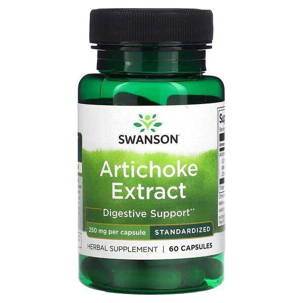 Swanson Artichoke Leaf Extract (Cynara Scolymus) 250 mg (2,5% кавової кислоти), 60 - зображення 1