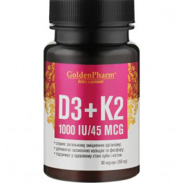   Golden Pharm Вітамін D3+K2 350мг 90 капсул