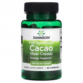   Swanson Full Spectrum Cacao (Raw Cocoa), 400 mg , 60 Capsules