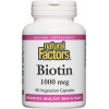 Natural Factors Biotin, 1,000 mcg, 90 Vegetarian Capsules - зображення 1