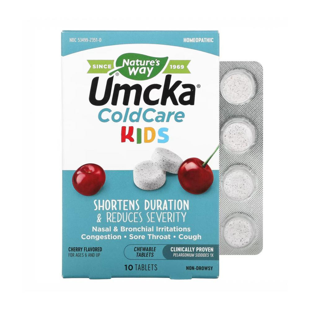 Nature's Way Umcka Coldcare Cherry Kids -10 chew tabs - зображення 1