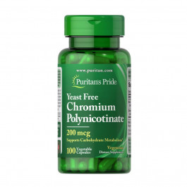   Puritan's Pride Chromium Polynicotinate 200 mcg Yeast Free (100 veg caps)