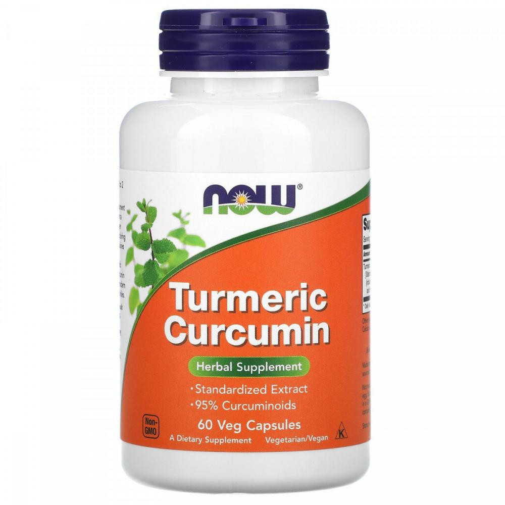 Now Куркумин (Curcumin), , 60 капсул, (NOW-04638) - зображення 1