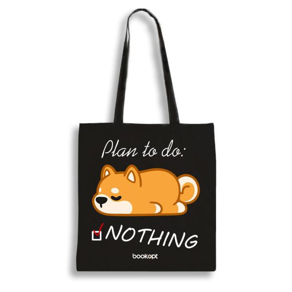 Bookopt Сумка  Plan to do: Nothing Black (BK4061) - зображення 1