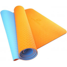U-powex Yoga mat 183х61х0.6 Orange/Blue UP_1000_TPE_Or/Blue