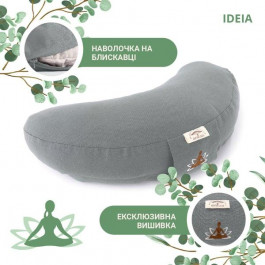 IDEIA Подушка  для йоги и медитации с гречневой шелухой 46х25х10 Серая (4820182658655)