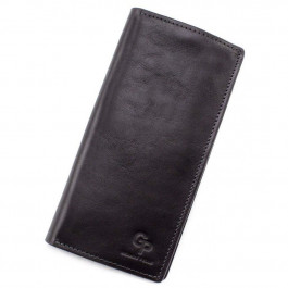 Grande Pelle Глянцевый кожаный купюрник черного цвета  (13085)