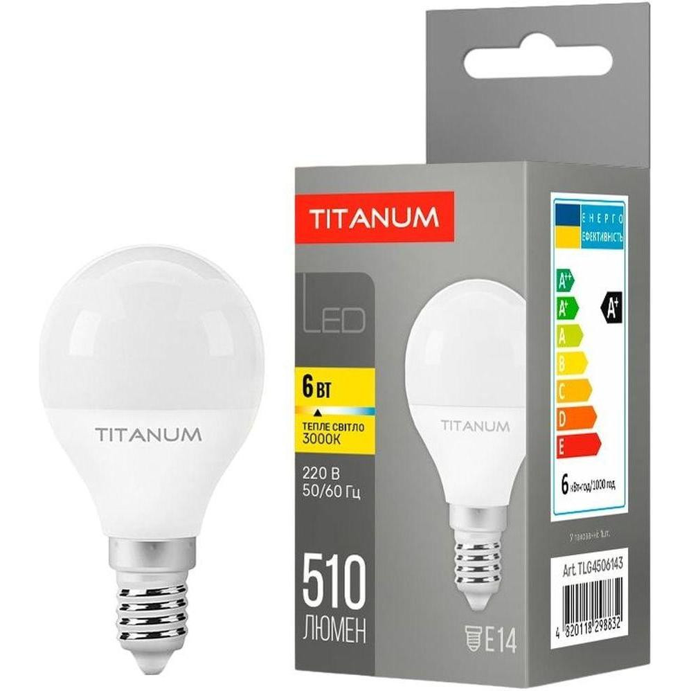 TITANUM LED G45 6W E14 3000K (TLG4506143) - зображення 1