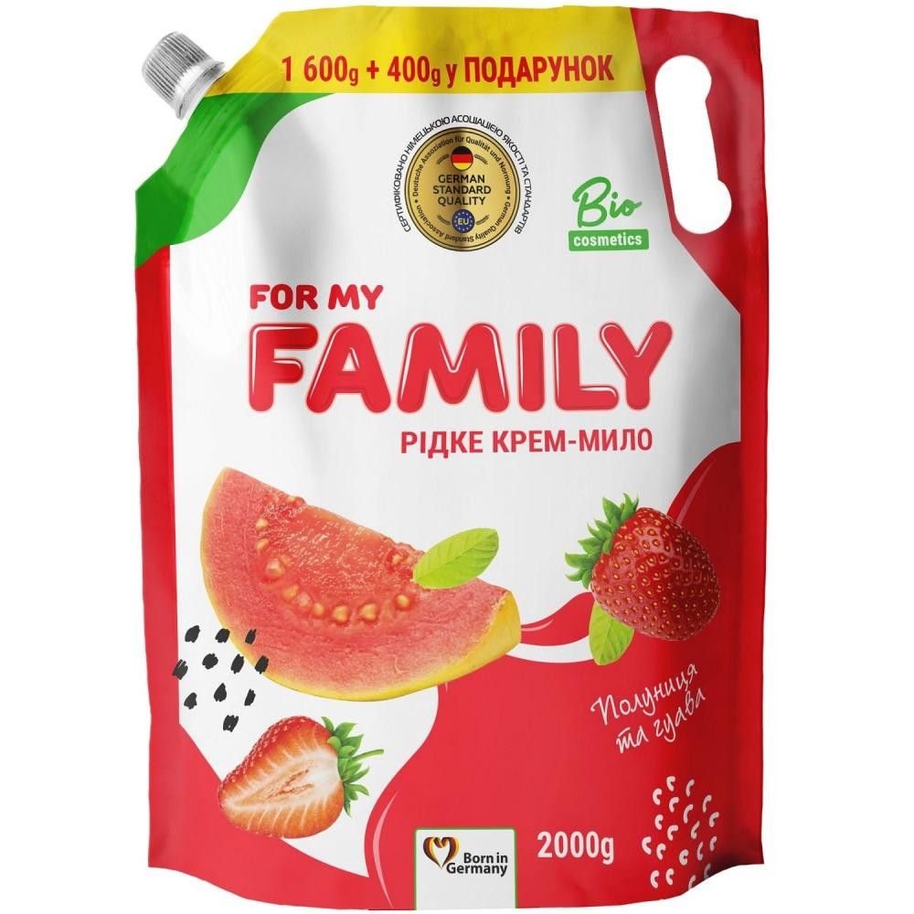 For my Family Мило рідке Family Полуниця-Гуава 560 мл - зображення 1