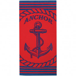 Lotus Полотенце пляжное велюровое Anchor New красный 75х150 см (2000022245005)