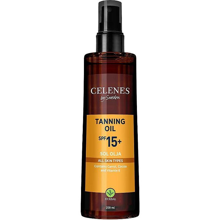 Celenes Засіб для засмаги  Tanning Oil SPF15 Олія 200 мл (7350104249670) - зображення 1