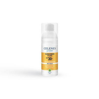 Celenes Засіб від засмаги  Sunscreen Dry Touch Fluid SPF30+ Сонцезахисний флюїд 50 мл (7350104249635) - зображення 1