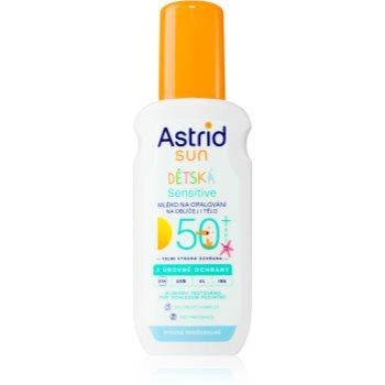 Astrid Sun Sensitive дитяче молочко для засмаги SPF 50+ в спреї 150 мл - зображення 1