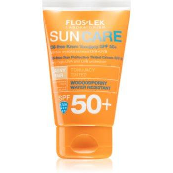 FLOSLEK Sun Care Derma тонуючий захисний крем для комбінованої та жирної шкіри SPF 50+ 50 мл - зображення 1