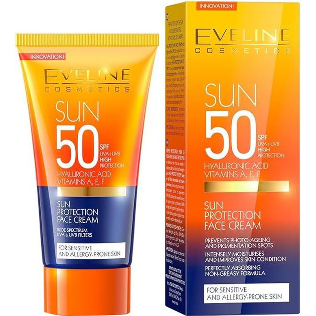 Eveline Сонцезахисна емульсія для обличчя  SPF 50 для чутливої шкіри 50 мл (5907609330789) - зображення 1