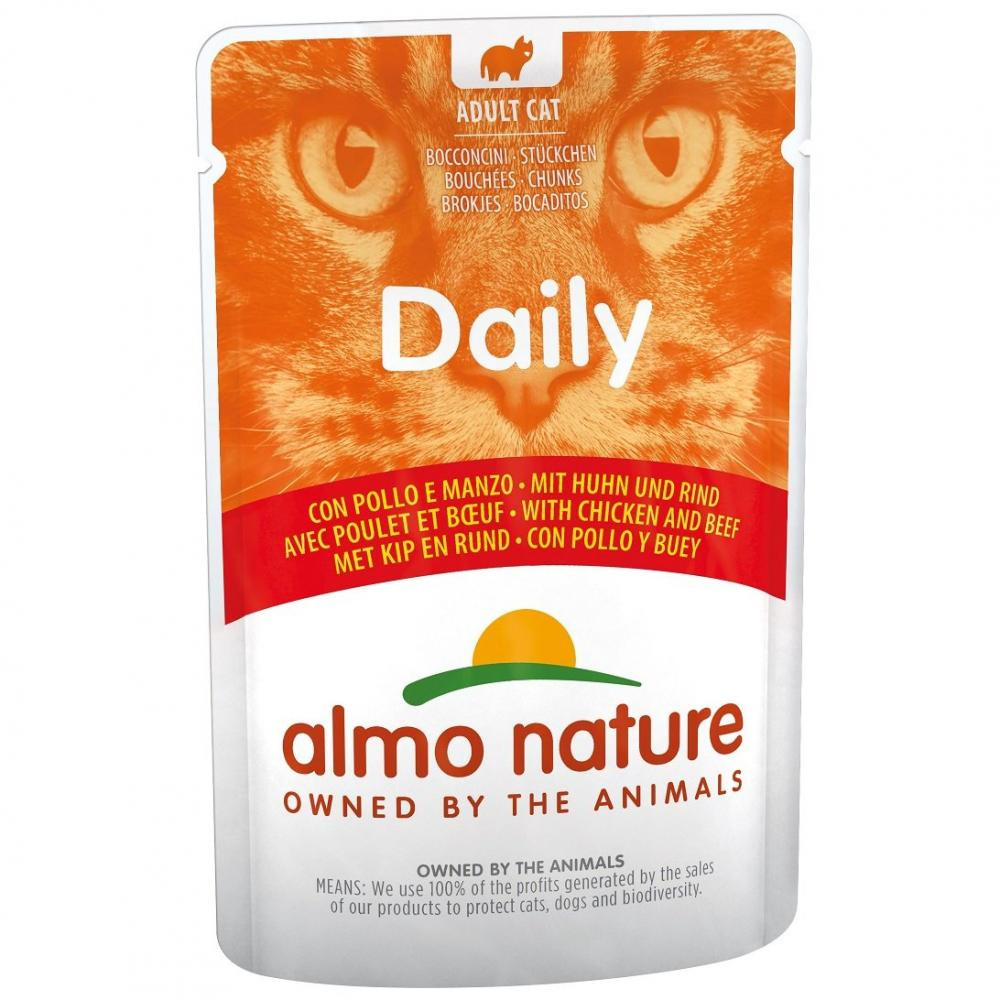 Almo Nature Daily Cat Chicken Beef 70 г (8001154121964) - зображення 1