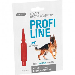 ProVET Краплі для тварин  Profiline інсектоакарицид для собак 20-40 кг 1/3 мл (4823082431069)