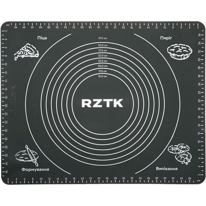 RZTK Коврик для формовки и выпечки теста  силиконовый 400х500 мм Graphite (CM-446С) - зображення 1