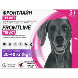 Frontline Капли противопаразитарные   TRI-ACT для собак 20-40 кг (L) 3х4 мл (2000981146962 / 3661103046820)