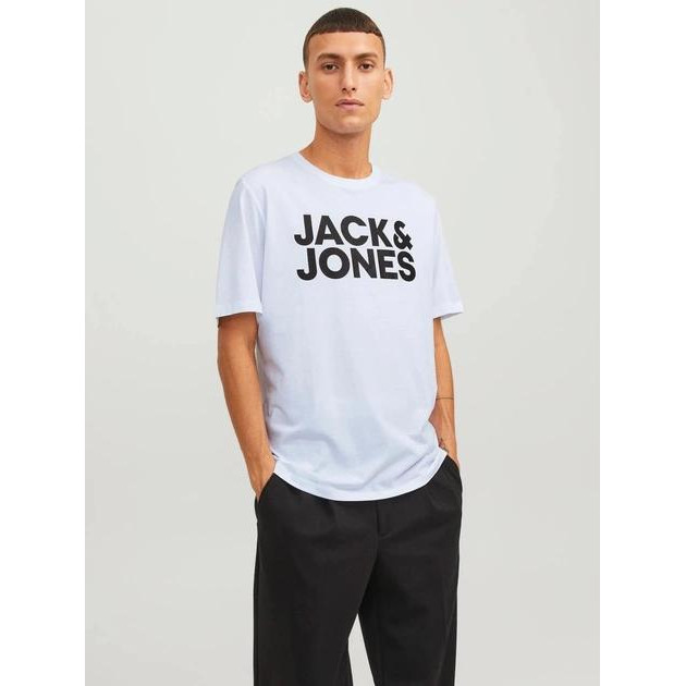 Jack & Jones Футболка бавовняна чоловіча  12151955 M Біла (5715102186389) - зображення 1