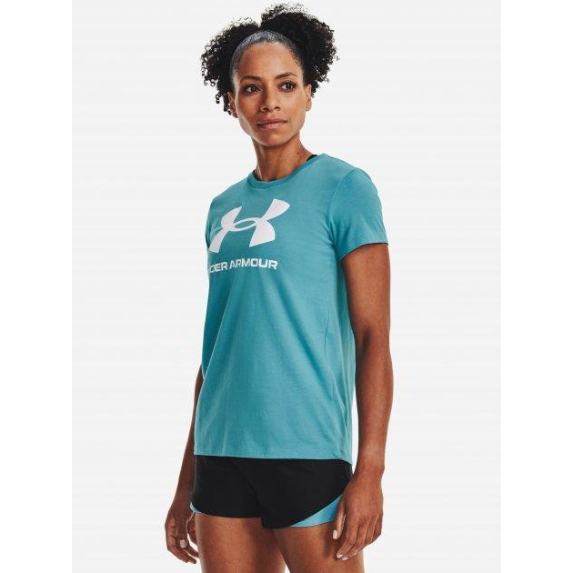 Under Armour Футболка жіноча  W Sportstyle Logo SS-blu 1356305-433 XS Блакитна (196040257662) - зображення 1