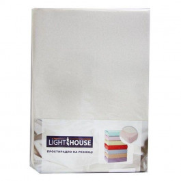 LightHouse Трикотажная простынь на резинке светло-бежевая 160х200 см (Б46517)