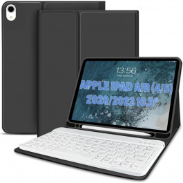   BeCover Чохол-книжка з бездротовою клавіатурою для Apple iPad Air (4/5) 2020/2022 10.9" Black 711144